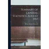 Summary of General Statistics. August 1957