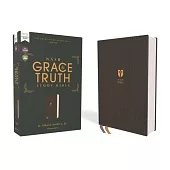 Nasb, the Grace and Truth Study Bible, Cloth Over Board, Gray, Red Letter, 1995 Text, Comfort Print