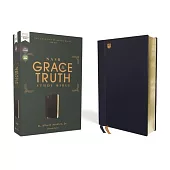 Nasb, the Grace and Truth Study Bible, Leathersoft, Navy, Red Letter, 1995 Text, Comfort Print