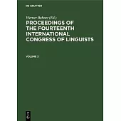 Proceedings of the Fourteenth International Congress of Linguists