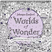 Johanna Basford Worlds of Wonder 2023 Coloring Wall Calendar: A 2023 Coloring Calendar for the Curious