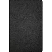 CSB Large Print Personal Size Reference Bible, Black Genuine Leather