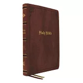 Kjv, Large Print Center-Column Reference Bible, Bonded Leather, Brown, Red Letter, Thumb Indexed, Comfort Print: Holy Bible, King James Version