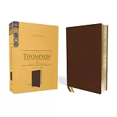 Kjv, Thompson Chain-Reference Bible, Genuine Leather, Calfskin, Brown, Art Gilded Edges, Red Letter, Comfort Print