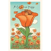 The Vintage Journal Illustration of California Poppy Person