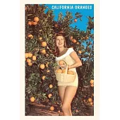 The Vintage Journal Woman with Oranges in Basket, California