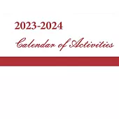 Calendar of Activities, 2023-2024