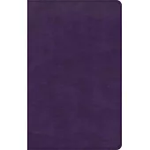 CSB Single-Column Personal Size Bible, Plum Leathertouch