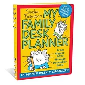 Sandra Boynton’s My Family Desk Planner 17-Month 2023-2024 Weekly/Monthly Organi