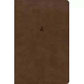 CSB Personal Size Giant Print Bible, Brown Leathertouch, Indexed