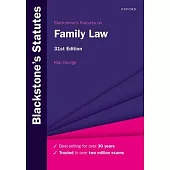 Blackstones Statutes on Family Law 31st Edition