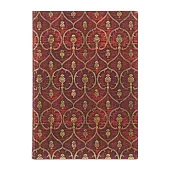 Paperblanks Red Velvet Softcover Flexi MIDI Unlined Elastic Band Closure 176 Pg 100 GSM