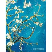 Vincent Van Gogh Planner 2024: Almond Blossom Painting Artistic Post-Impressionism Art Organizer: January-December (12 Months)