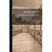 Manual of Hebrew Syntax;