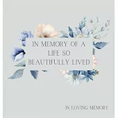 Celebration of life, funeral book, Condolence book to sign (Hardback cover)