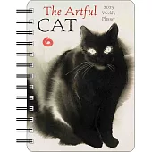 The Artful Cat 2025 Weekly Planner Calendar: Brush and Ink Watercolor Paintings by Endre Penovàc