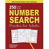 250 Number Search Puzzles for Adults