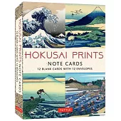 Hokusai Prints Note Cards - 12 Cards: 12 Blank Cards in 6 Lovely Prints (2 Each) with 12 Patterned Envelopes in a Keepsake Box