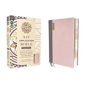 NIV Application Bible, Personal Size, Leathersoft, Pink, Red Letter, Comfort Print: Bringing the Ancient Message of the Bible Into Your World