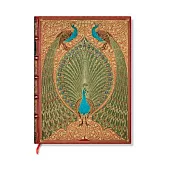 Paperblanks Hafiz’s Peacocks Sangorski & Sutcliffe Hardcover Journals Mini Unlined Elastic Band 176 Pg 85 GSM