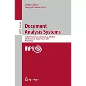 Document Analysis Systems: 16th Iapr International Workshop, Das 2024, Athens, Greece, August 30-31, 2024, Proceedings