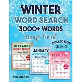 Winter Word Search 3000 + Words Puzzle Book Large Print