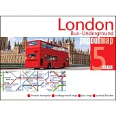 London Bus and Underground Popout Map: Pocket-Sized, Pop Up Map