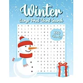 Winter Word Search, 1000 Words, Word Find Puzzle Book: Winter Activity Book for Adults, Large Print