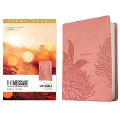 The Message Deluxe Gift Bible, Large Print (Leather-Look, Dusty Pink Floral): The Bible in Contemporary Language