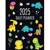 Dinosaur Daily Planner 2025: For All Your Monthly Appointments! Cool 12 Months Prehistoric Animal Organizer (January-December)