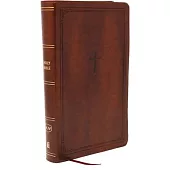 KJV Giant Print End-Of-Verse Reference Bible, Brown Leathersoft, Red Letter, Comfort Print