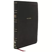 NKJV Giant Print End-Of-Verse Reference Bible, Black Leathersoft, Red Letter, Comfort Print (Thumb Indexed): Holy Bible