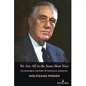 We Are All in the Same Boat Now: The Proverbial Rhetoric of Franklin D. Roosevelt