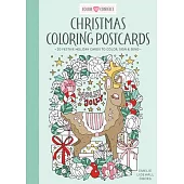 Christmas Coloring Postcards: 20 Festive Holiday Cards to Color, Sign, and Send