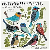 Feathered Friends 2026 Wall Calendar: Watercolor Bird Illustrations