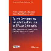 Recent Developments in Control, Automation and Power Engineering: Select Proceedings of the 5th International Conference, Rdcape-2023, Volume 1