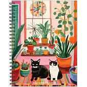 Cats Love Plants 2026 6.5 X 8.5 Weekly Monthly Softcover Planner