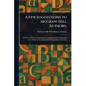 A Few Suggestions to McGraw-Hill Authors.