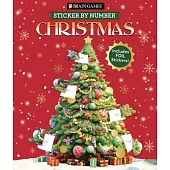 Brain Games - Sticker by Number: Christmas (24 Images to Sticker - Watercolor Tree Cover): Includes 2 Foil Sticker Sheets to Complete Each Image!