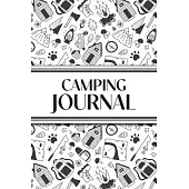 Camping Journal (Black and White Camping Doodles): 6