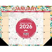 Spring Floral 2026 22 X 17 Large Monthly Deskpad