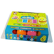 3Q小麥黏土：繽紛彩蛋12色(內附小麥黏土12色+DIY教學手冊+繽紛彩蛋12顆)