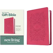 Premium Gift Bible NLT (Red Letter, Leatherlike, Very Berry Pink Vines)