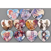 hololive×HoneyWorks 心型徽章（1入）