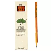 【TOMBOW日本蜻蜓】木物語鉛筆 2B(Recycled pencil)6角軸