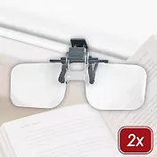 《CARSON》Clip夾式鏡架放大鏡(2x) | 物品觀察 手工藝 年長長者 輔助視力 老人閱讀