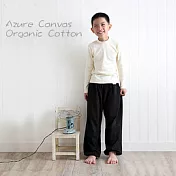 【藍天畫布】100%有機棉兒童功夫褲-黑色130黑色