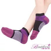 BeautyFocus台灣製萊卡專利機能運動襪0622紫紅FREE