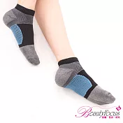 BeautyFocus台灣製萊卡專利機能運動襪0622深灰FREE