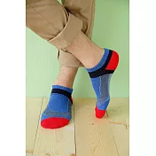 【Footer除臭襪】輕壓力T字網狀足弓除臭襪(男款)ZH9201LL                             藍色